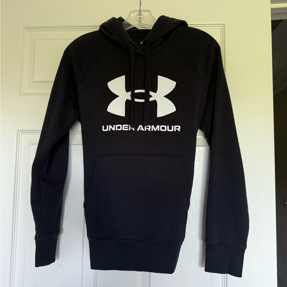 Under Armour Black and White Logo Hoodie